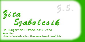 zita szabolcsik business card